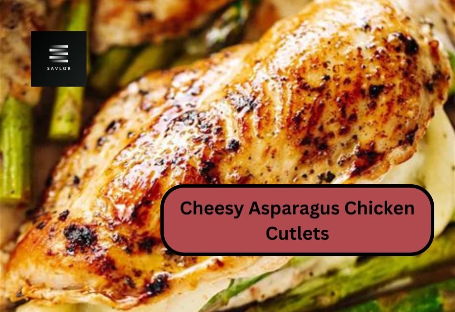 Cheesy Asparagus Chicken Cutlets