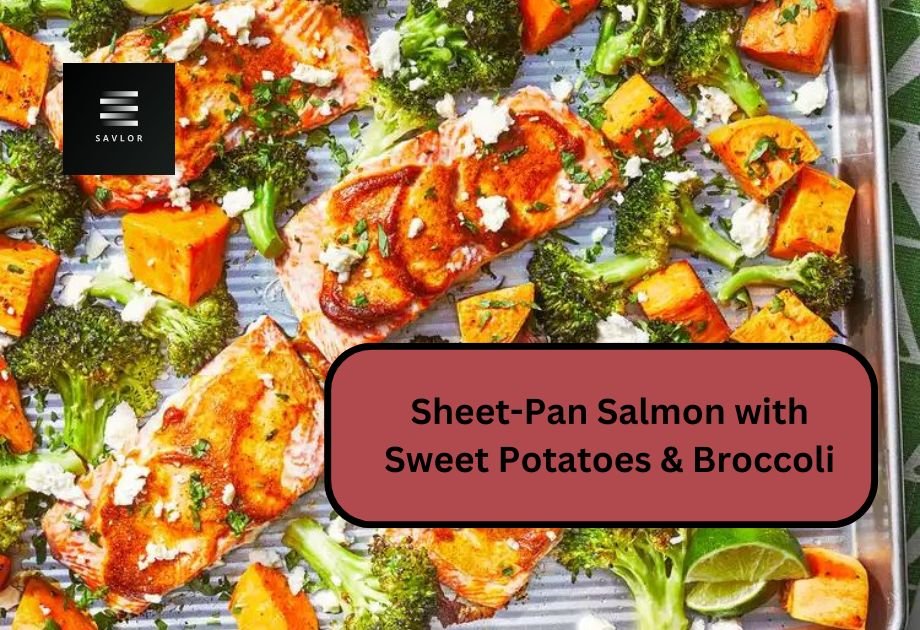 Sheet-Pan Salmon with Sweet Potatoes & Broccoli